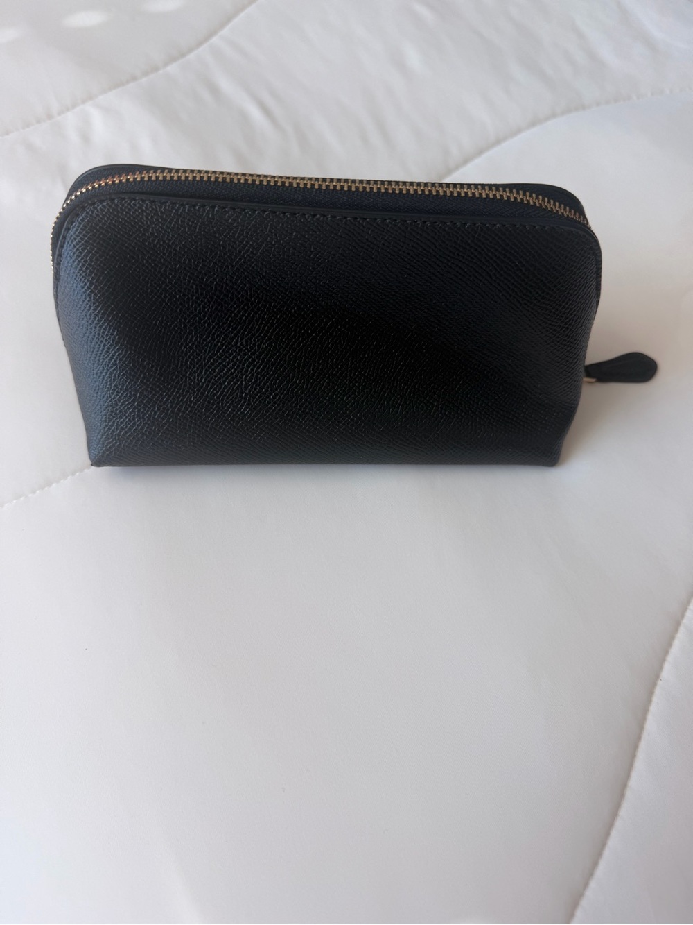 Coach Black Leather Pouch with Gold Hardware - Picture 5 of 9